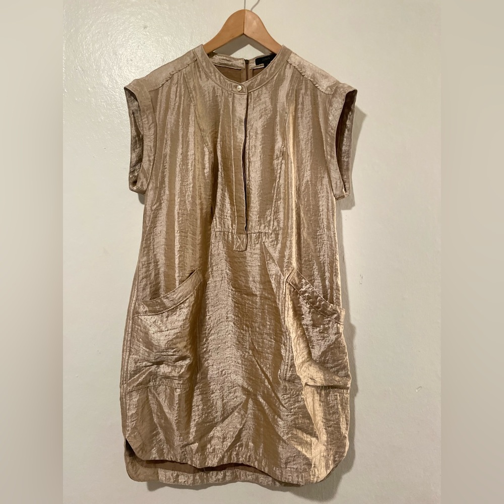 J. Crew Champagne Shimmer Dress